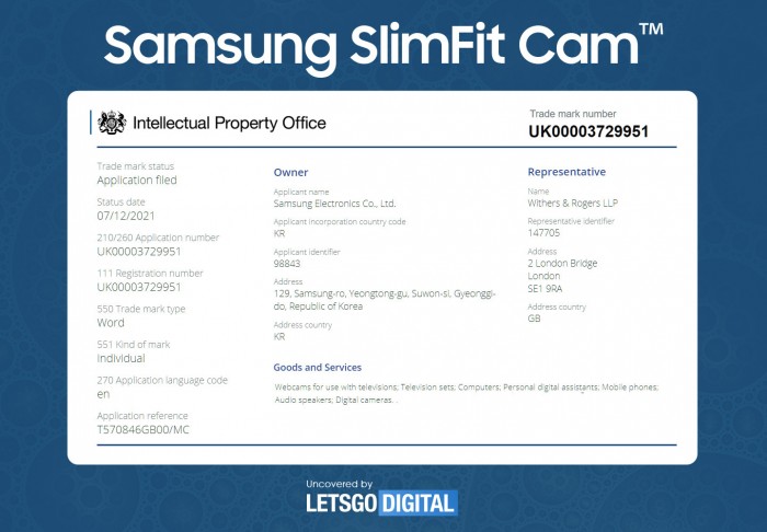 三星申请SlimFit Cam商标 智能电视或迎来可选装的外部摄像头