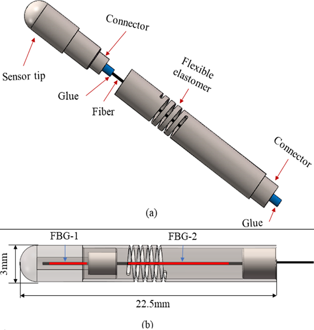 FBG传感器的三维图  FBG传感器的三维图