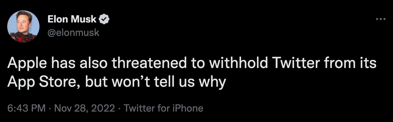 埃隆·马斯克称苹果已"基本停止"在Twitter上提供广告 并提出内容节制要求 埃隆·马斯克称苹果已"基本停止"在Twitter上提供广告 并提出内容节制要求