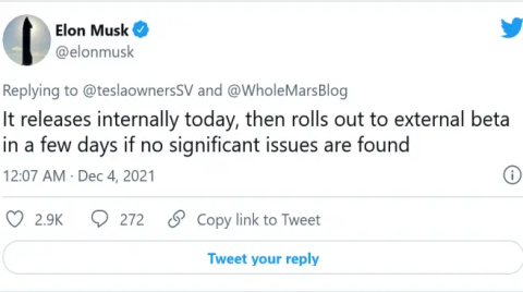 特斯拉本周末将面向合格车主推送全自动驾驶 Beta 10.6版