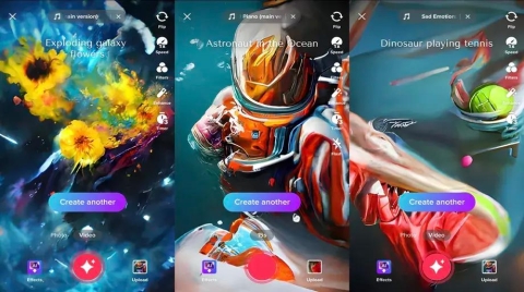 TikTok开始在应用中提供一个基本款文本到图像AI生成器