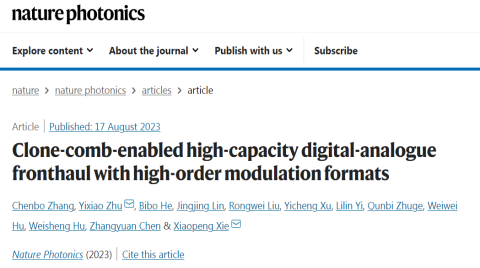 北大电子学院微波光子团队与合作者在光载无线领域取得重要进展