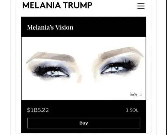 特朗普夫人推出NFT,每个售价185美元 特朗普夫人推出NFT,每个售价185美元