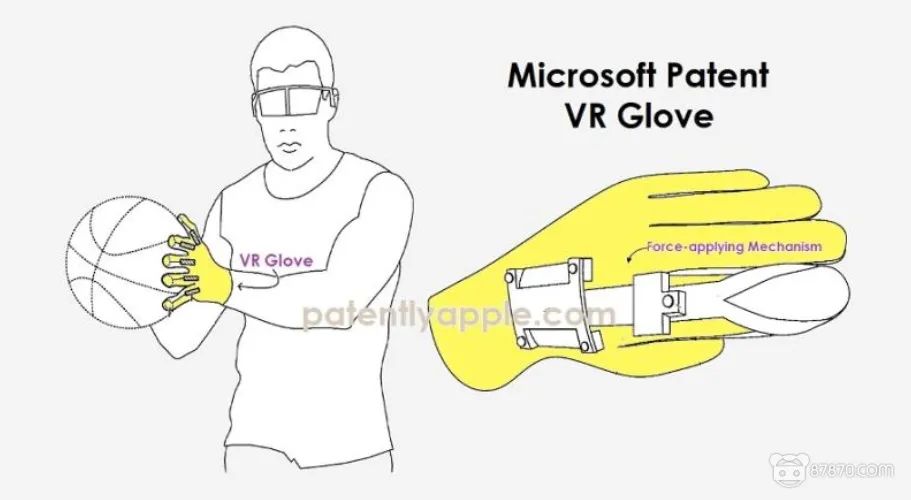 微软公布VR触感手套专利
