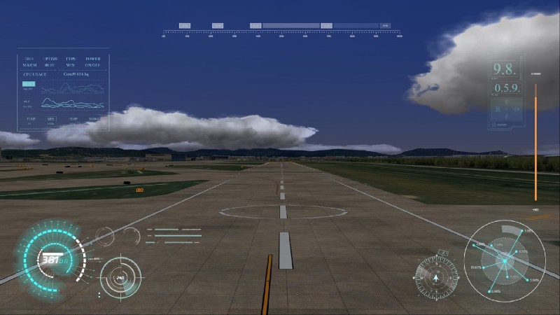 全动飞行模拟机视景软件系统概念示意图